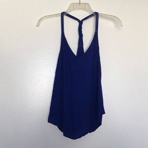 Royal blue halter tank top